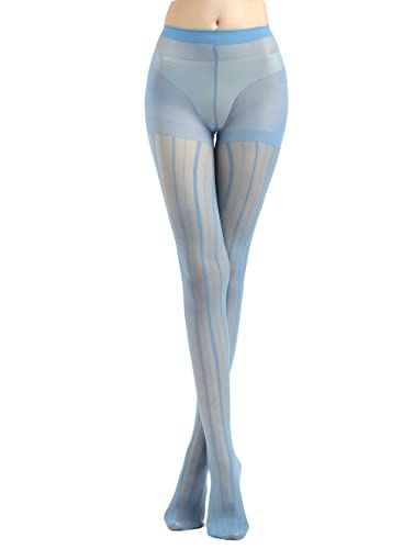 Sahabowi Women Tights, Female Sheer High Waist Pantyhose, Vintage Control Top Stockings