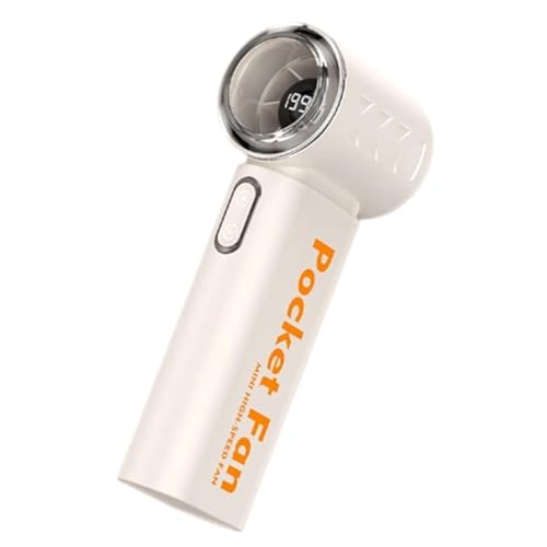Generico Manual recargable Pantalla digital Mini de aire portátil ajustable Potente estudiante Adolescente Viaje Playa Escuela Uso al aire libre | para uso de refrigeración