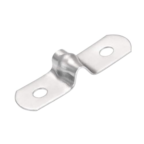 MACHSWON 5mm(0.2") Rigid Pipe Strap 2 Holes U Bracket Cable Clamp, 201 Stainless Steel Tension Tube Clip Conduit Clamp Hanger 45pcs