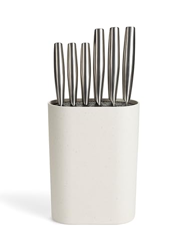 Universal Kitchen Knife Block - Universal Wooden Knife Holder Storage Stand - 22 x 16 x 9 cm