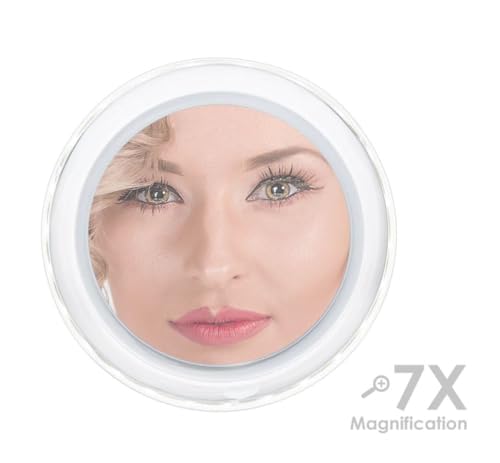 Espejo de maquillaje Rucci con luz LED 7x diámetro 7 in miniatura 4