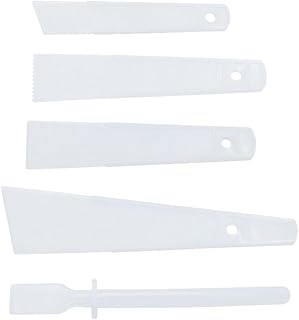 5 Pack Glue Spreader Plastic Glue Smear Plate Scraper Sticks Applicator Tool for Leatherwork Woodwork Handmade DIY Leather Spreads Burnishing Gum Art Craft Project