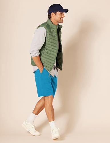 Image of Amazon Essentials Men's Classic-Fit 9 inch Cotton Twill Chino Shorts with Button-Through Pockets