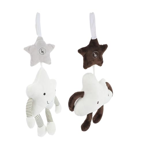 Kisangel 2 Piezas Juguete Para Bebés Adorno De Cuna Carillón De Viento Del Bebé Carillón De Viento De Cuna Adorno Colgante De Cuna Juguete De Cuna Tela Súper Suave De Cristal.