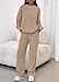 KIRUNDO Fall Sweatsuits Women 2 Piece Outfit Lounge Sets 2026 Matching Airport Oversized Sweatshirt Sweatpants Tracksuit(Khaki, Medium)