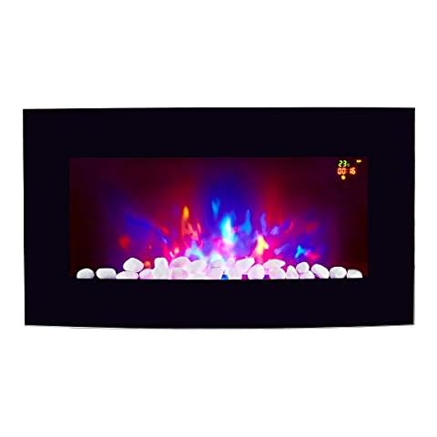 TruFlame Curved Black Glass Electric Fire Cover
