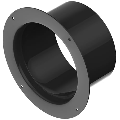 Hon&Guan 配管用フランジ ダクトコネクター ダクトホースに併用 【インボイス制度登録店】 ABS 樹脂製 換気システム 排気＆吸気両用 配管部品(ブラック,φ75mm×1個)