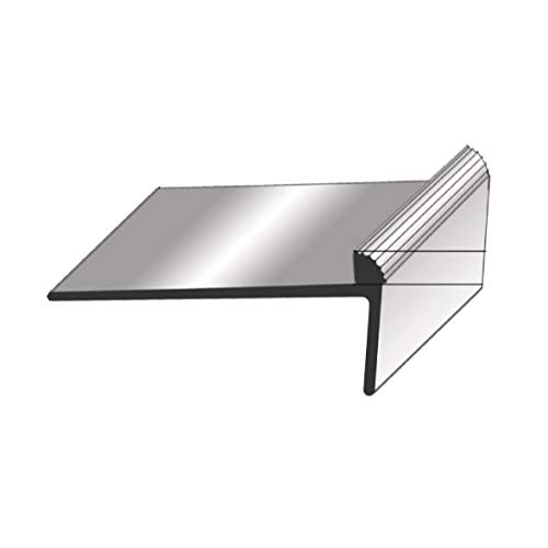 Treppenkantenprofil/Winkelprofil (10 x 37 x 7 mm) aus Aluminium eloxiert, gebohrt, goldfarbig