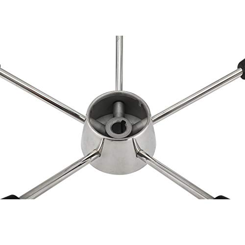 Yaegarden 11 Inch 5 Spoke Boat Steering Wheel, Stainless Marine Wheel with Black Foam Grip