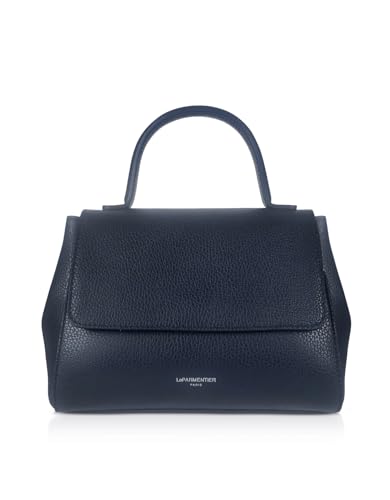 Ladyfinger Top Handle Handbag with Crossbody Strap, 9.4 x 7.1 x 4.7 inches, Genuine Embossed Leather