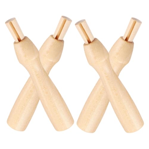 LALAFINA 4Pcs Wooden Felting Handles Multi Function Needle Felting Tools for Seamless Crafting Design for Various Needle Comfortable Grip for Precise Control