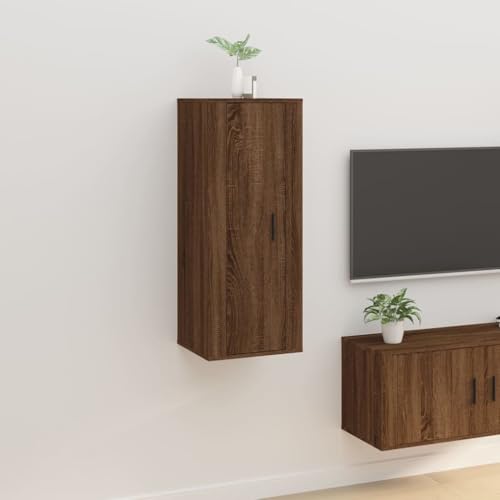 Fangmaliuyun Wand TV-Schrank Braun Eiche 40x34,5x100 cm Holzwerkstoff...