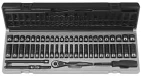 Eagle GY89253CRD 1/4" Drive 12 Point 53 Pieces Fract. and Metric Duo Socket Set