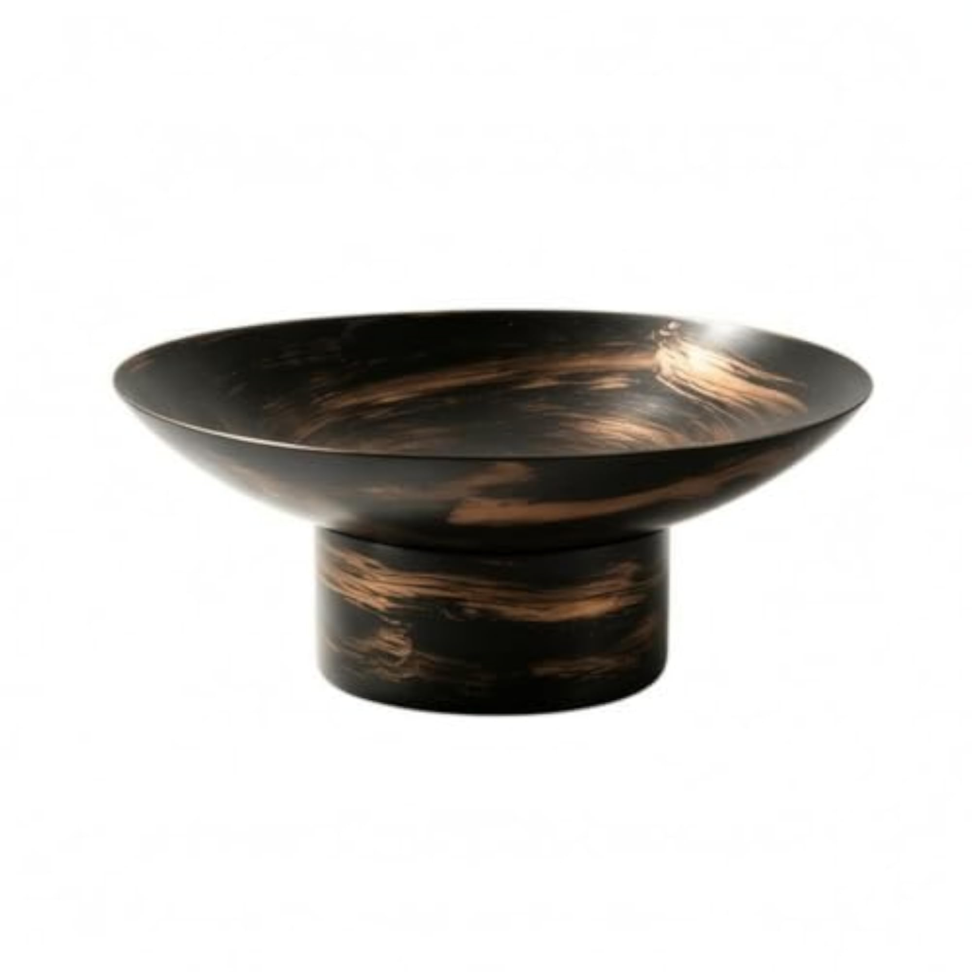 Elevated Pedestal Tray, Round Decorative Tray for Coffee Table