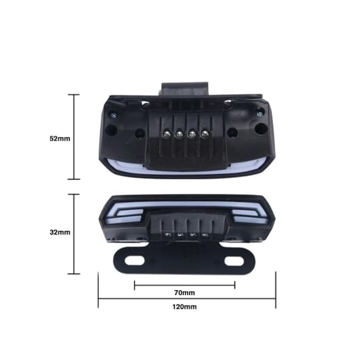 Feux arrière d'arrêt de frein et clignotants double flash à LED pour moto