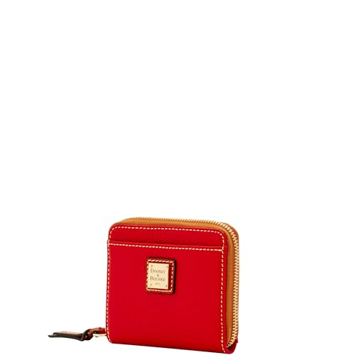 Dooney & Bourke Wallet, Pebble Grain Small Zip Around Wallet - Red2