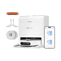 EZVIZ Robot Aspirapolvere e Lavapavimenti con Lavaggio Automatico, 2-in-1 Aspira e Lava, Navigazione...