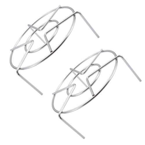 LALAFINA 2個 ステンレス製蒸し台 三脚構造 で錆びにくい キッチン用多機能蒸し器ラック 魚 野菜 カニの蒸し調理に 家用鍋置き台