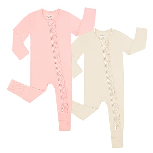 Image of JunNeng Viscose from Bamboo Sleeper with Mittens, 2 Way Zipper Baby Boy Pajamas, Non Slip Sleep'N Play Romper