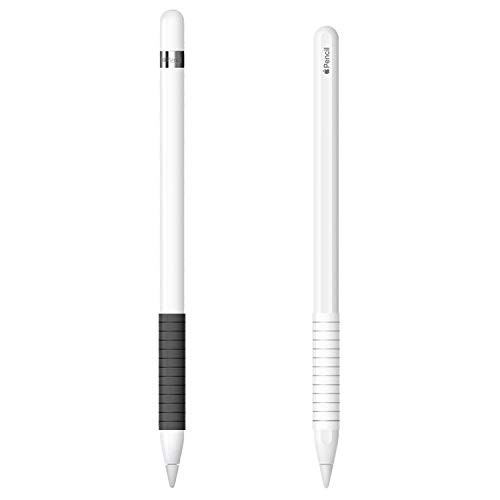 Grip Holder Compatible with Apple Pencil,Accessories Compatible with Apple Pencil 1st Generation Apple Pencil 2nd Generation Stylus Pen(2PCS,Black+White)