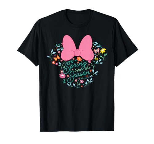 Disney Minnie Mouse Spring Into The Season Flower Icon T-Shirt