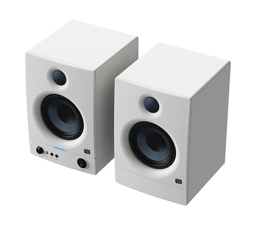 PreSonus Eris 4.5BT Gen 2, Altoparlanti Attivi da Scrivania 4.5" con Bluetooth per Multimedia, Gaming, Produzione Musicale di Qualità Studio, Potenza 50 W - Bianco
