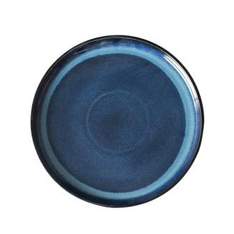 Juego de platos de cerámica de calidad de hotel, platos occidentales para uso doméstico, platos de ensalada japoneses ligeros, color azul, tamaño pequeño