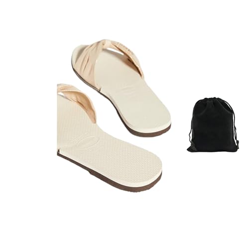 Havaianas Women's You St. Tropez Shine Sandals - Stylish, Comfortable, and Durable Flip Flops with Shimmery Lurex Straps, Perfect for Beach, Casual, and Everyday Wear, Size 7-8W Includes Velvet Pouch2