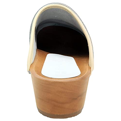 Image of Bjork Maja Wood Open Back Leather Clogs