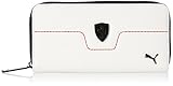  Ferrari Brieftasche Damen lang in weiß mit Reißverschluss und Puma Logo