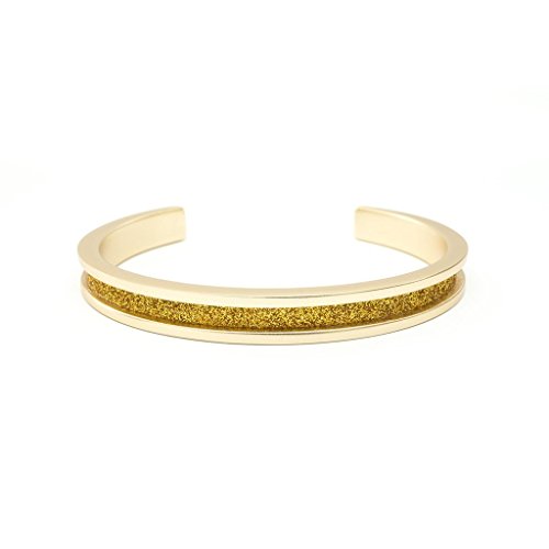 My Hair Tie Bracelet - The Ultimate Lightweight Hypoallergenic Hairband Cuff for Girls - Matte Glitter Gold