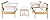 SAFAVIEH Outdoor Collection Garnen Wicker Cushion 4-Piece Living Set PAT7714D, Natural/White