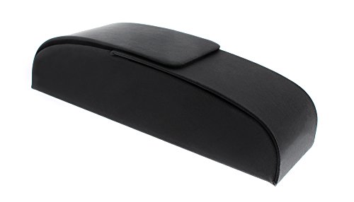 Faux Leather Hard Bodied Eyeglass Case with Magnetic Top Closure, Fits Small to