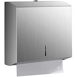 Dispensador De Papel Triple modunful Dispensador de toallas de papel para montaje en pared, dispensadores de toallas de papel de triple pliegue, soporte de pañuelos de acero inoxidable de gran capacidad, adecuado para baños y