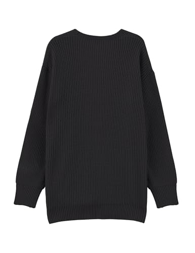 Girls Cardigan Long Sleeve Cardigans Oversized Open Front Lantern Sleeve Knit Sweater with Pockets for Kids3