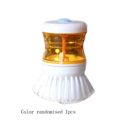 Preisvergleich Produktbild MXECO Flüssigkeitsdosierung Bürstentopf Zufallshaushaltsküchenwerkzeugtopf Bürste Scrubber Reiniger Topfbürste automatischen Flüssig Hinzufügen (Random)