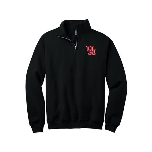 Sorority Letters Shop University of Houston Quarter Zip Sweatshirt with UH Logo Embroidered