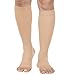 Compression Socks, Open Toe 20-30 mmHg Graduated Compression Stockings for Men Women, Knee High Compression Sleeves for DVT, Maternity, Pregnancy, Varicose Veins, Relief Shin Splints, Edema, Beige L