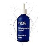 PURE. Scalp & Hair Oil – Repair Treatment with Castor, Jojoba, Coconut & Vitamin E – Hot Oil Hair Treatment for Dry Hair & Scalp, Perfect for Men and Women – Vegan 100 ML