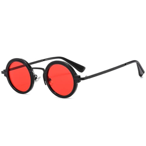 Lunettes de soleil rondes punk rétro avec protection UV400