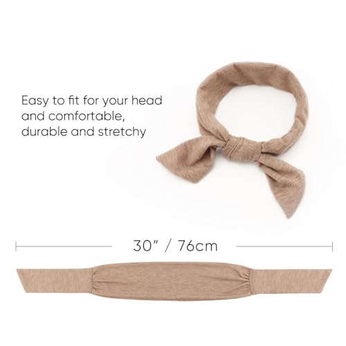 Image of DRESHOW 6 PCS Adjustable Headbands for Women Knotted Headbands Elastic Non-Slip Fashion Hair Bands for Workout Sports Running Yoga