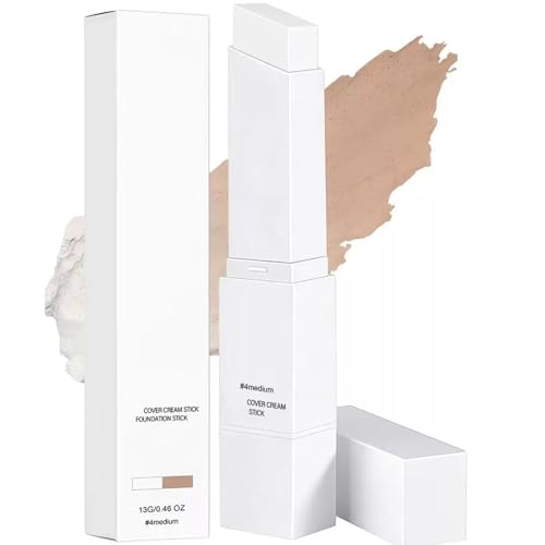 Make-up-Stift mit Farbwechsel für reife Haut, weißer Make-up-Stift mit voller Deckkraft, weißer Concealer-Stift, Creme mit voller Deckkraft für alle Hauttypen. (#4 Medium)