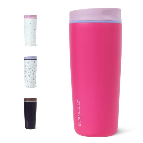 DLOCCOLD Insulated Stainless Steel Coffee Tumbler with Spill Resistant Lid, Reusable Iced Coffee Cup, Cup Holder Friendly Travel Coffee Mug, 20oz