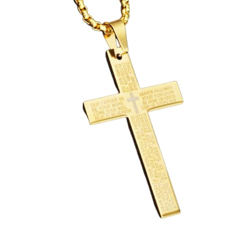 Collar de cadena de la Biblia para hombre, colgante sagrado, joyería de moda, collar religioso, colgante de versículo bíblico, acero inoxidable para hombres y mujeres, Refer to description, Acero