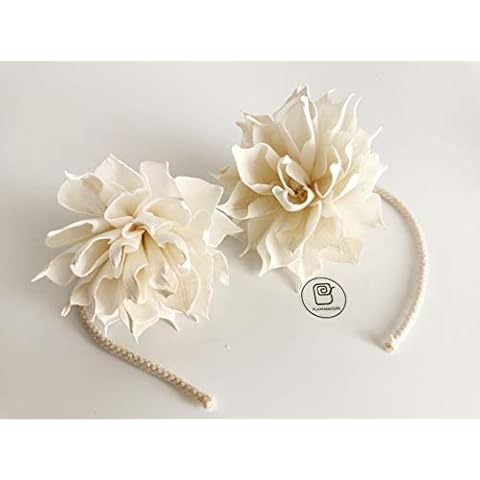 Plawanature Set of 2 Dahlia 7.5cm Sola Flower with Rope Diffuser for Aroma Oil Cover