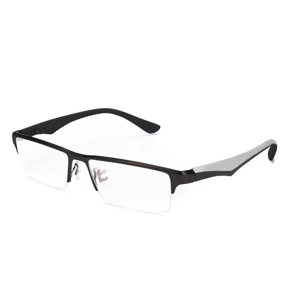 Caoxn Men's Black Business Photochromic Progressive Reading Glasses For High-Definition Multi-Focus Anti-Glare Uv400 Sunglasses Glasses,,+2.50