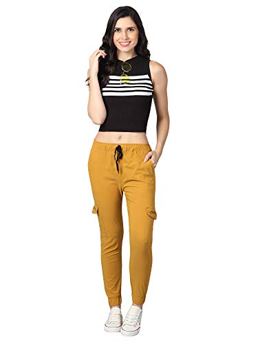 Image of dockstreetWomen Lowers Bz17mustard dckpcktprnttokko XLmustard dockstreet Pocket Design XL