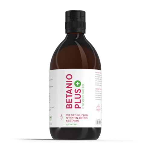 Betanio PLUS – Bio-Rote-Bete-Konzentrat – reich an Nitrat & Betain – 5,3 kg Bio-Rote-Beete pro 500 ml – 50 Portionen Betanio PLUS – Bio-Rote-Bete-Konzentrat – reich an Nitrat & Betain – 5,3 kg Bio-Rote-Beete pro 500 ml – 50 Portionen