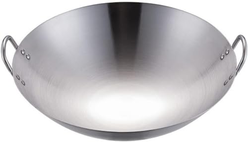 Wok antiadherente acero inoxidable 40 cm