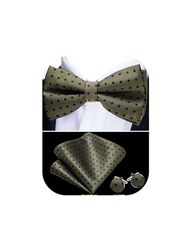 Set papillon Paisley - 1 papillon in seta Paisley; 1 fazzoletto da taschino; 1 paio di gemelli. Questo papillon alla moda è perfetto per qualsiasi uomo che ama distinguersi tra i suoi coetanei. Confezionato in confezione regalo, adatto anche come regalo
